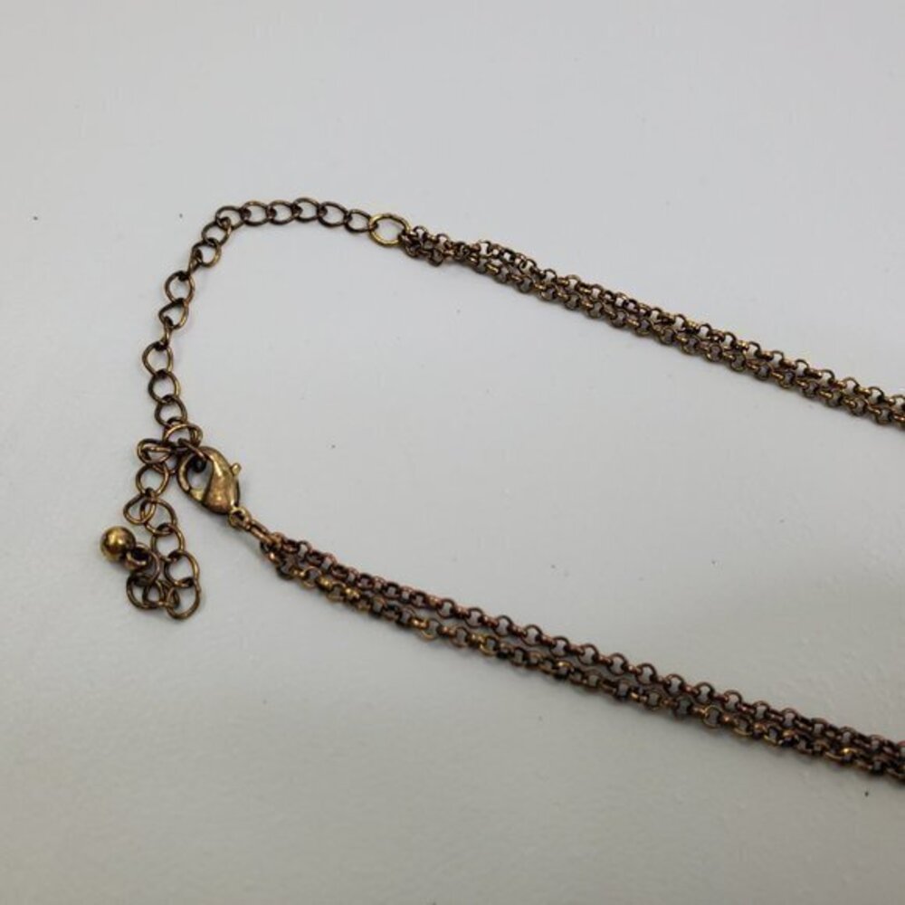 Blue Beaded Necklace Statement Chain Drop Dangle‎ F - Picture 5 of 7